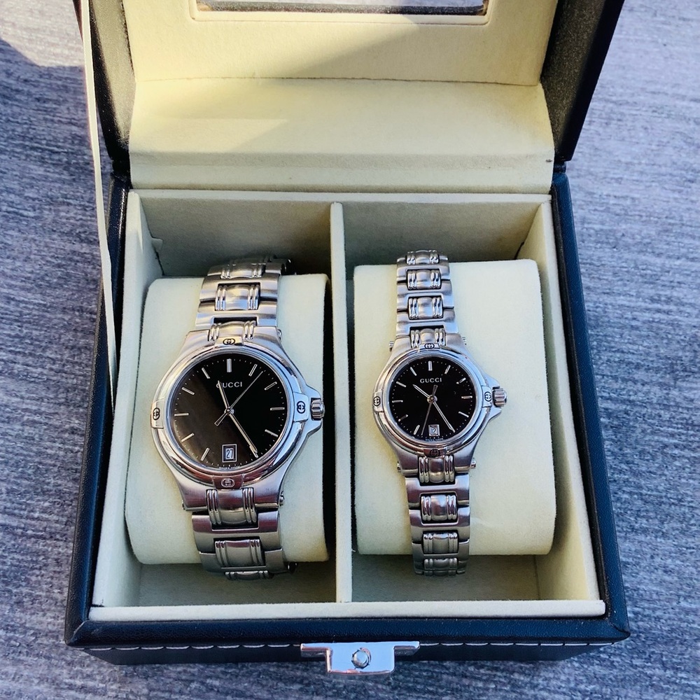 Man’s and Women’s GUCCI watch set 💙❤️ - Picture 6 of 16